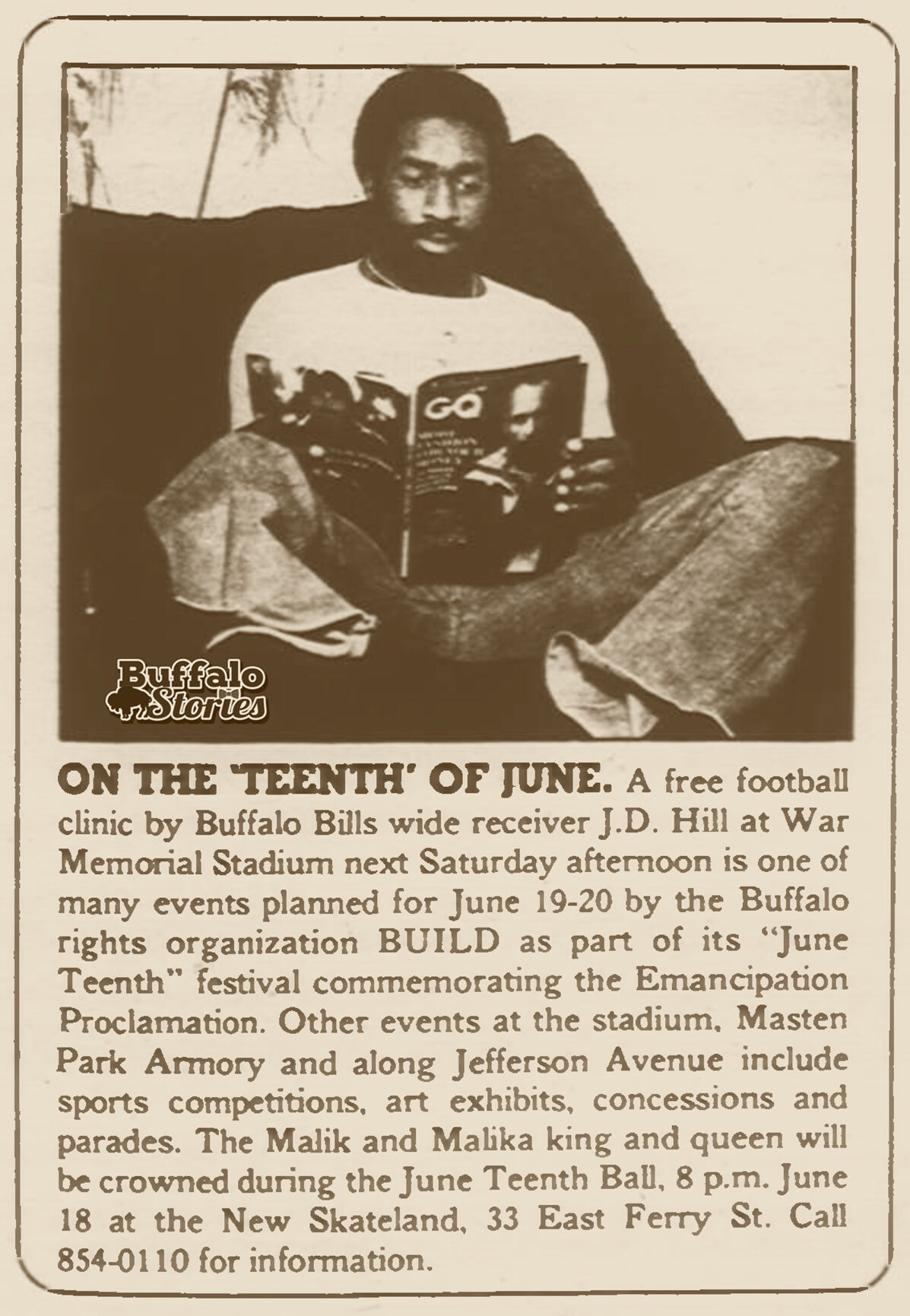 Buffalo Juneteenth 1976 with JD Hill